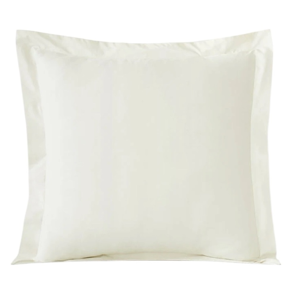 The Company Store Classic Cool Cotton Percale Euro Sham in Snow
